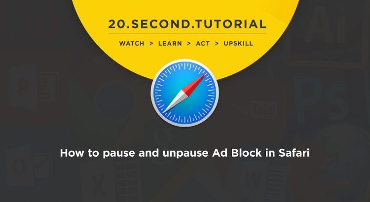 OLDIE - How to pause and unpause Ad Block: Safari Tutorial #8