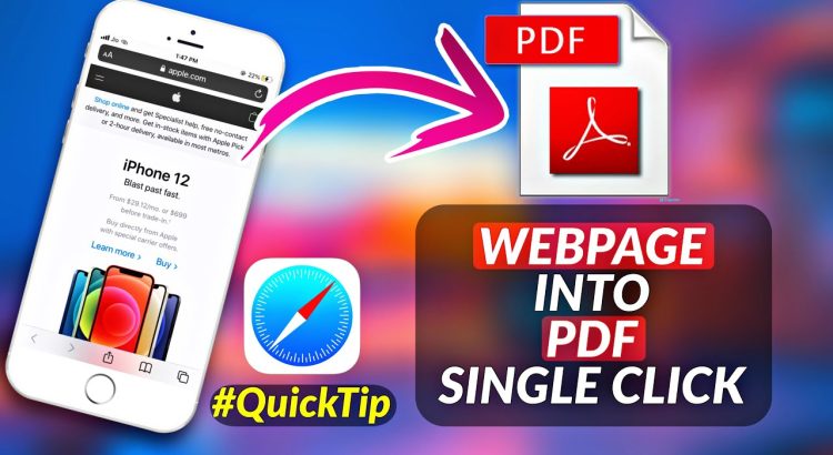 How to Save webpage as PDF in iPhone I How to download PDF in iOS 14 2021 I Safari webpage to PDF