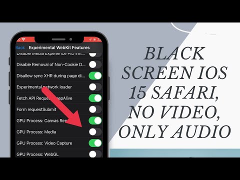 BLACK SCREEN ON SAFARI IOS 15 |EASY FIX| (NO VIDEO, ONLY AUDIO)!!! (30 SECONDS FIX)!!!