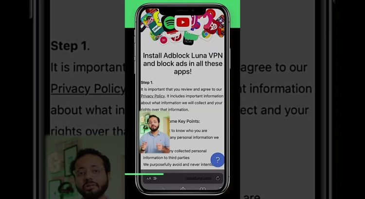 Block All YouTube Ads on iPhone | Free iPhone Ad Blocker for iOS 16 | Luna VPN #shorts