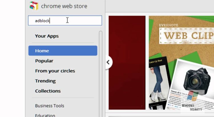 "HOW TO: block ads in Google Chrome using google chrome extenstions"